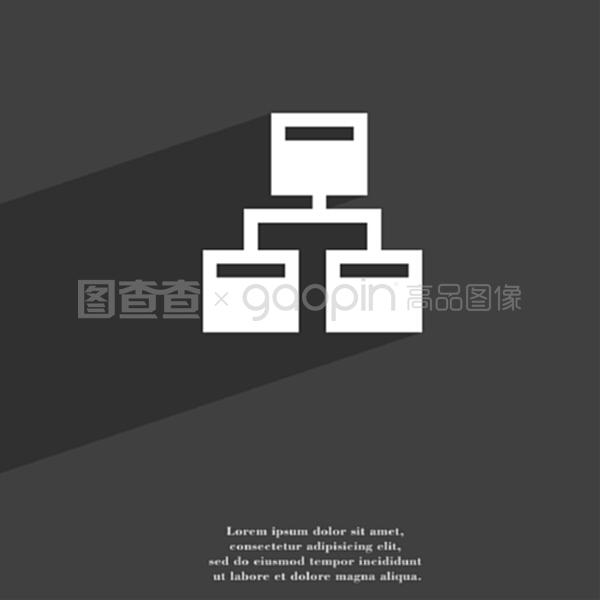 平面设计的现代网页美学 本地网络图标、长阴影与空间艺术的融合